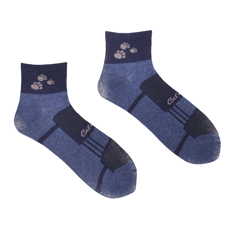 Picture of Cat Step Ankle Socks for Men by MB Hosiery  (Grey)