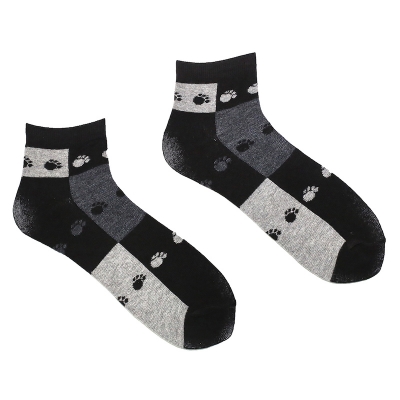 Picture of Cat Step Ankle Socks for Men  (Black)