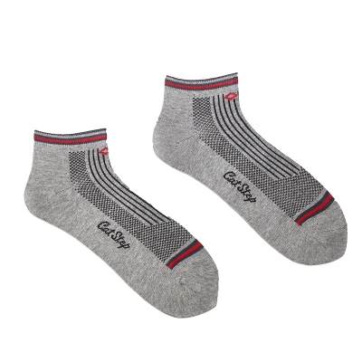 Picture of Cat Step Ankle Socks for Men by MB Hosiery  (Ash)