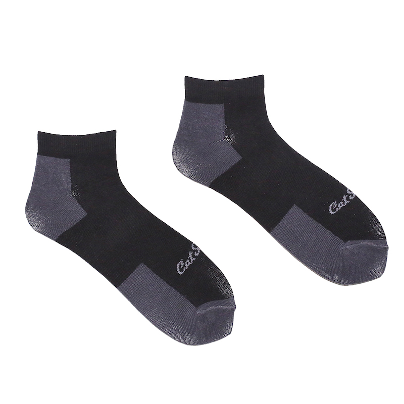 Picture of Cat Step Ankle Socks for Men by MB Hosiery  (Black)