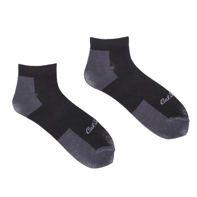Picture of Cat Step Ankle Socks for Men by MB Hosiery  (Black)