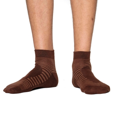 Picture of Swan Infiknit Ankle Socks for Men  (Chocolate)