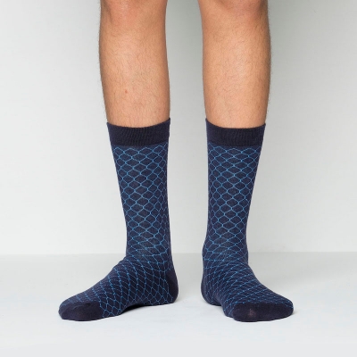 Picture of Premium Long Socks For Men  (Navy Blue)