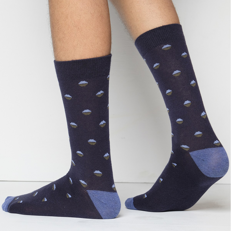 Picture of Premium Long Socks For Men  (Navy Blue)