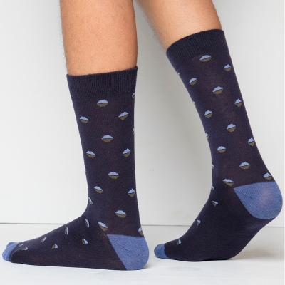 Picture of Premium Long Socks For Men  (Navy Blue)