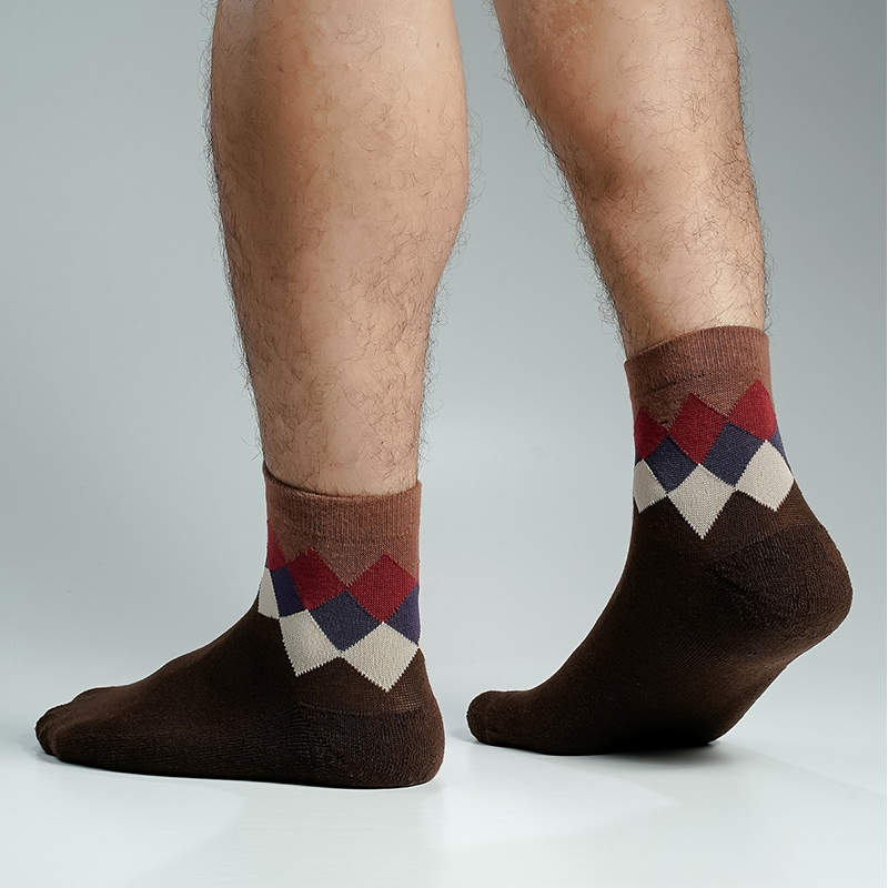 Picture of Swan Premium Ankle Socks For Men  (Chocolate)