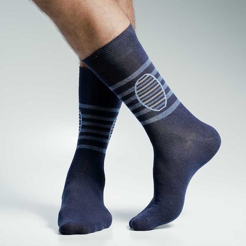 Picture of Swan Viara Long Socks For Men  (Navy Blue)