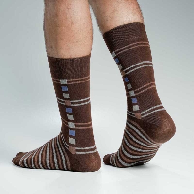 Picture of Swan Viara Long Socks For Men  (Chocolate)