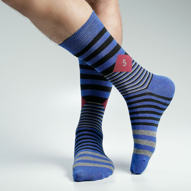 Picture of Super Dog Long Socks For Men  (Navy Blue)