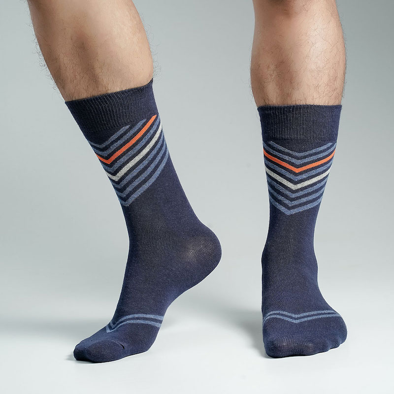 Picture of Pridezone Long Socks For Men  (Navy Blue)