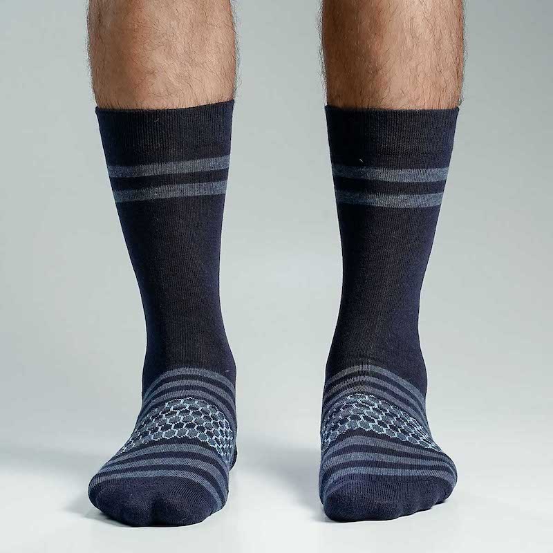 Picture of Swan Premium Long Socks For Men  (Navy Blue)