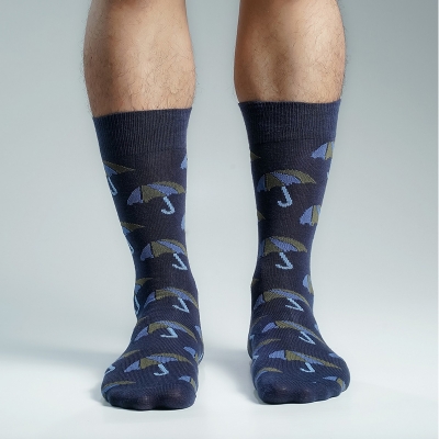 Picture of Premium Long Socks For Men  (Navy Blue)