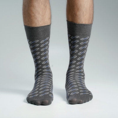 Picture of Premium Long Socks For Men  (Charcoal)