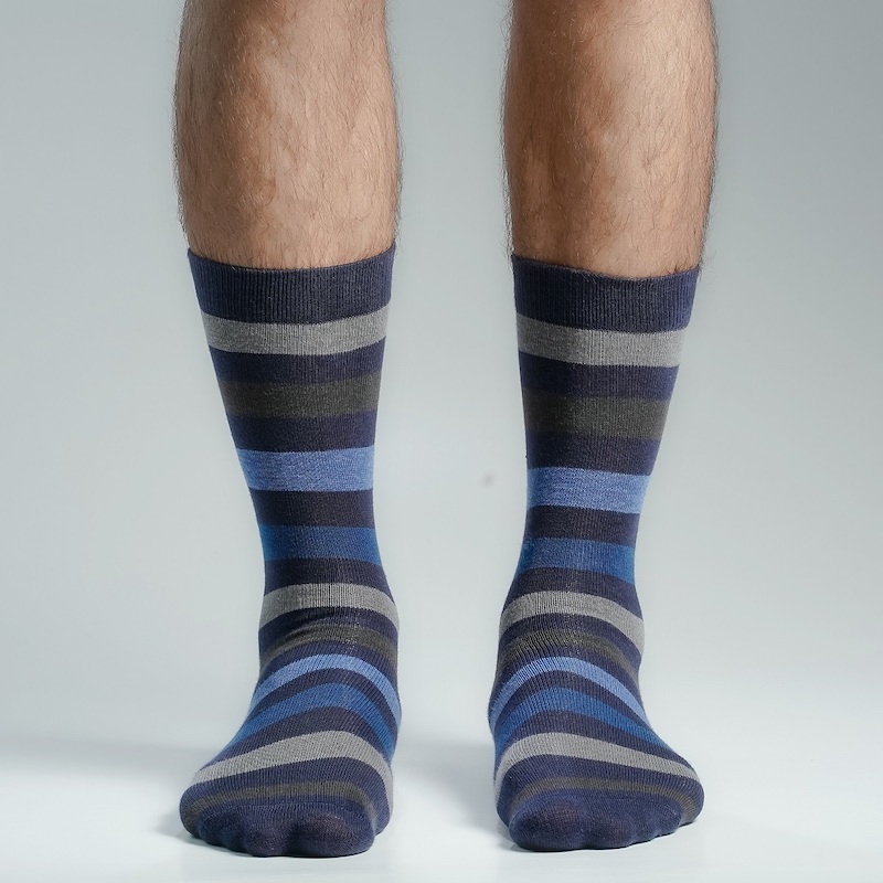 Picture of Premium Long Socks For Men  (Navy Blue)