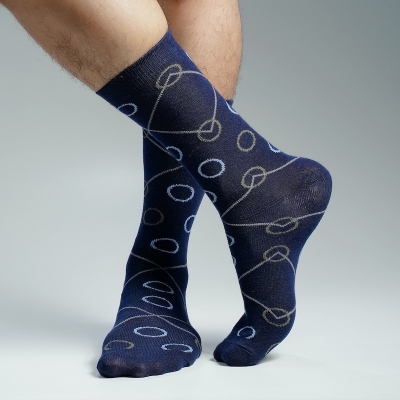 Picture of Premium Long Socks For Men  (Navy Blue)