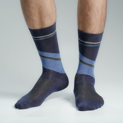 Picture of Premium Long Socks For Men  (Navy Blue)