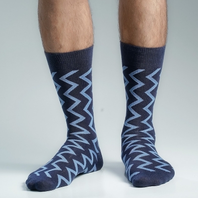 Picture of Premium Long Socks For Men  (Navy Blue)