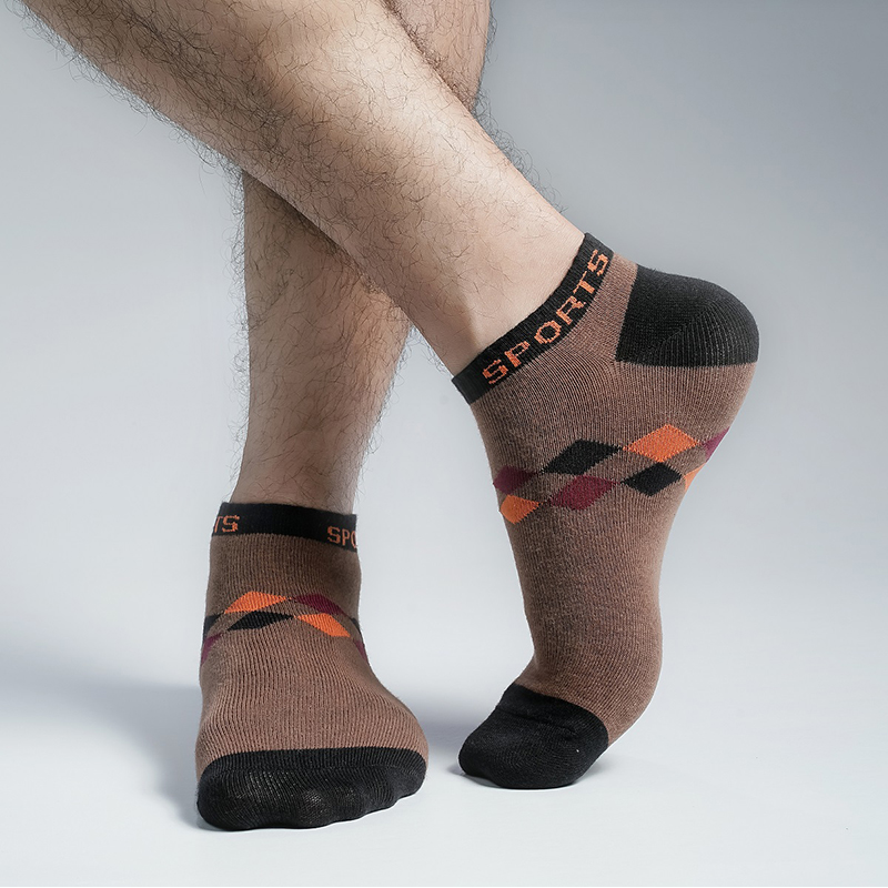 Picture of Premium Ankle Socks For Men  (Brown)