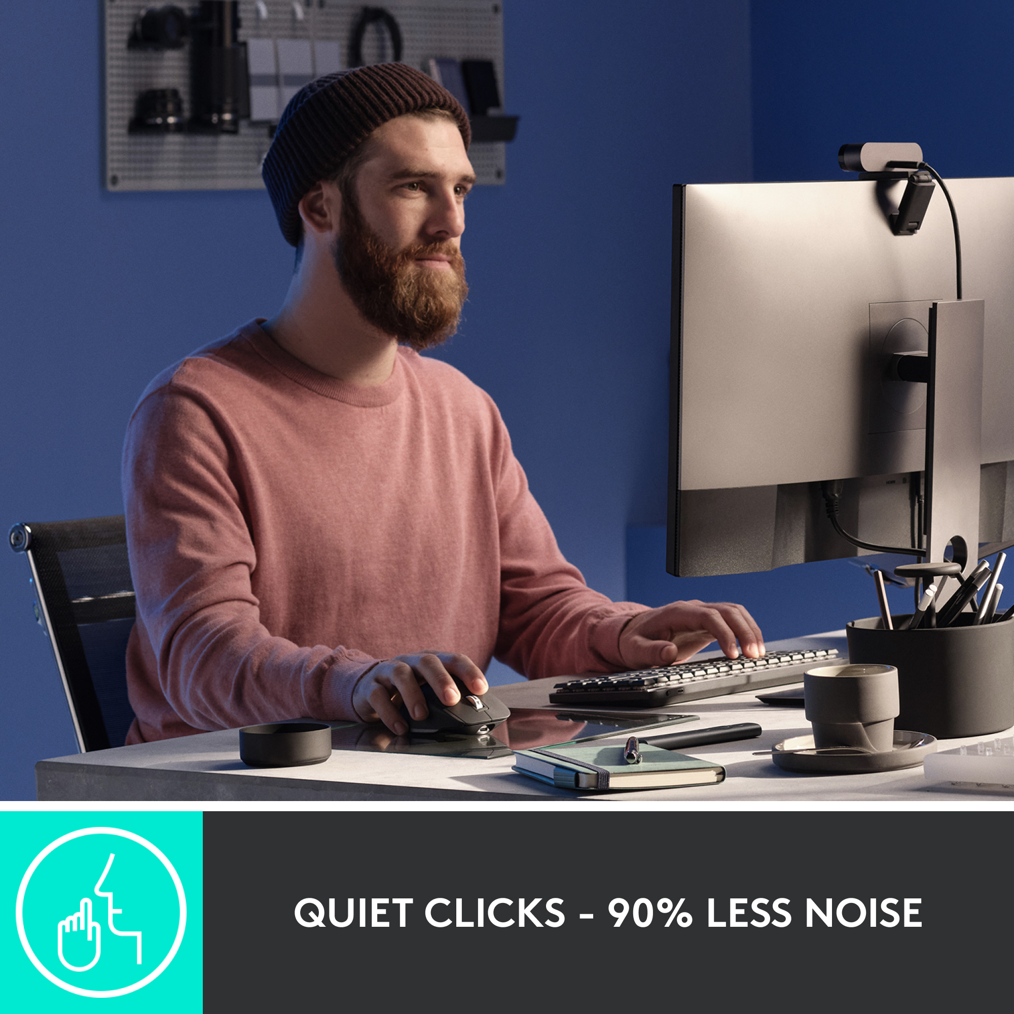 Picture of Logitech MX Master 3S with Free Adobe Subscription - Wireless Performance Mouse with Ultra-Fast Scrolling, Ergo, 8K DPI, Track on Glass, Quiet Clicks, USB-C, Bluetooth -Graphite