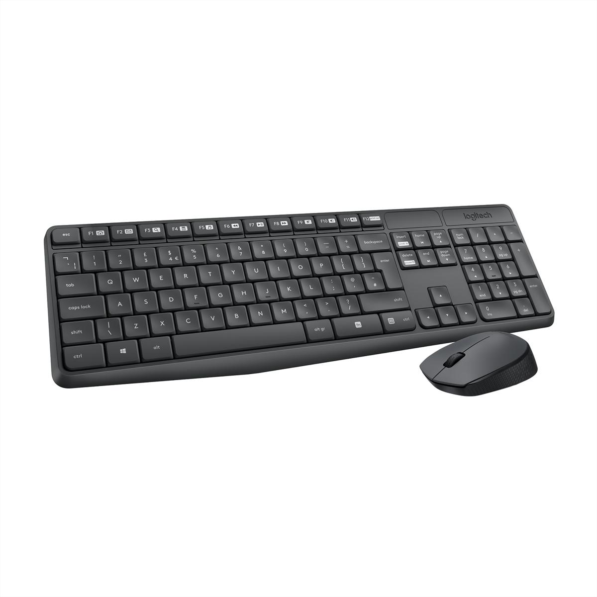 Picture of Logitech MK235 Wireless Keyboard and Mouse Combo for Windows, 2.4 GHz Wireless Unifying USB Receiver, 15 FN Keys, Long Battery Life, Compatible with PC, Laptop