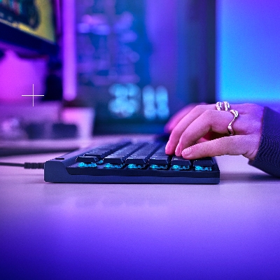 Picture of Logitech G515 TKL Wired Low Profile Gaming Keyboard, Fully Customisable RGB, Double-Shot PBT Keycaps, Tactile/Brown Switches - Black