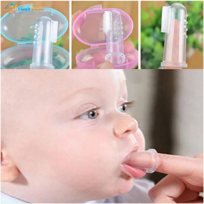 Picture of Silicon Baby Finger-Tooth Brush-Swallow With Box For Kids (Multicolor)