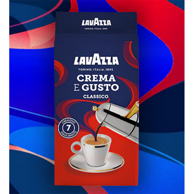 Picture of Lavazza Crema E Gusto Ground Coffee Blend, Espresso Dark Roast Authentic Italian, Blended And Roasted in Italy 250g