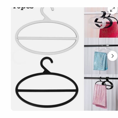 Picture of 24pcs Plastic Circle Scarf Hanger Tie Clothes Rack Storage Racks Closet Organizer-24pcs