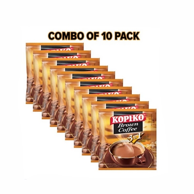 Picture of KOPIKO 3 in 1 Brown Coffee 20gm - Combo of 10 Pack