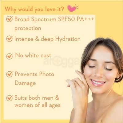 Picture of WishCare Sunscreen Body Lotion SPF 50 PA+++ with Niacinamide, Ceramide Carrot Seed and Raspberry-200ml