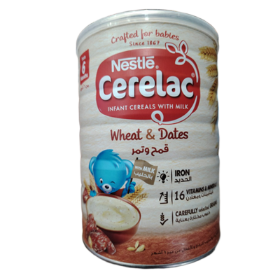 Picture of ( Spain)Cerelac Infant Cereal, Wheat & Dates, Baby Food, Tin, 1kg