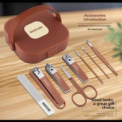 Picture of Manicure & Pedicure Kit (7-in-1 Stainless Steel)– Nail Clipper Set for Men & Women | Manicure set for beauty care