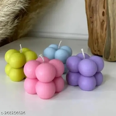 Picture of 3 pcs set Handmade Candle | Mini Bubble candle | (Multicolor)