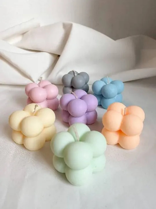Picture of 3 pcs set Handmade Candle | Mini Bubble candle | (Multicolor)