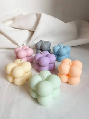 Picture of 3 pcs set Handmade Candle | Mini Bubble candle | (Multicolor)