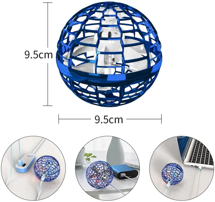 Picture of Flying Magic Ball Toys LED Magic Hand Controlled Spinner 360° Rotating Toy | USB charging flying ball (Multicolor)