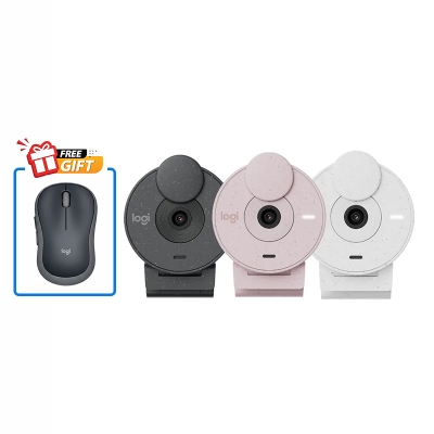 Picture of Logitech Brio 300 Full Hd Webcam with Privacy Shutter, Noise Reduction Microphone, USB-C, Certified for Zoom, Microsoft Teams, Google Meet, Auto Light Correction