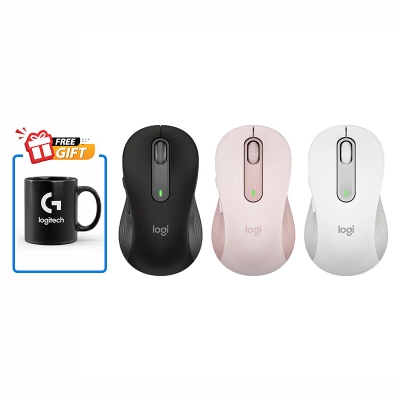 Picture of Logitech Signature M650 Wireless Mouse - For Small to Medium Sized Hands, 2-Year Battery, Silent Clicks, Customisable Side Buttons, Bluetooth, Multi-Device Compatibility