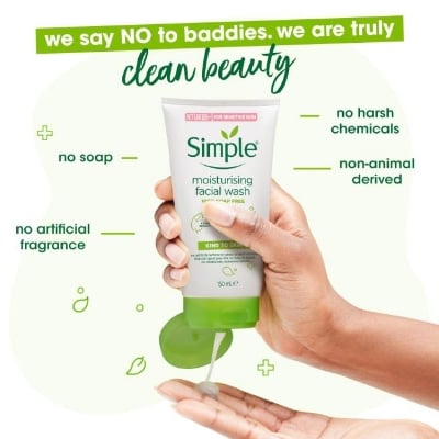 Picture of International UK product Simple moisyurising facial wash used for male/ female - 150 ml e