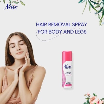 Picture of International UK product unwanted Hair removal spray Nair rose fragrance used for male/ female - 200 ml