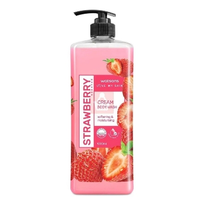 Picture of International Thailand Body wash Watsons STRAWBERRY Shower gel  for male/ female - 1000 ml