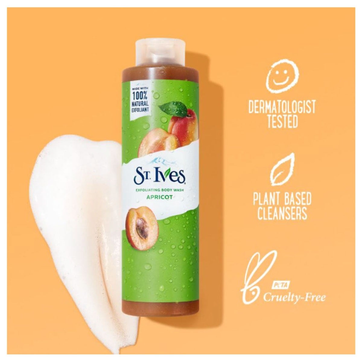 Picture of International USA product ST Ives Apricot Shower gel body wash used for Male/ female - 473 ml