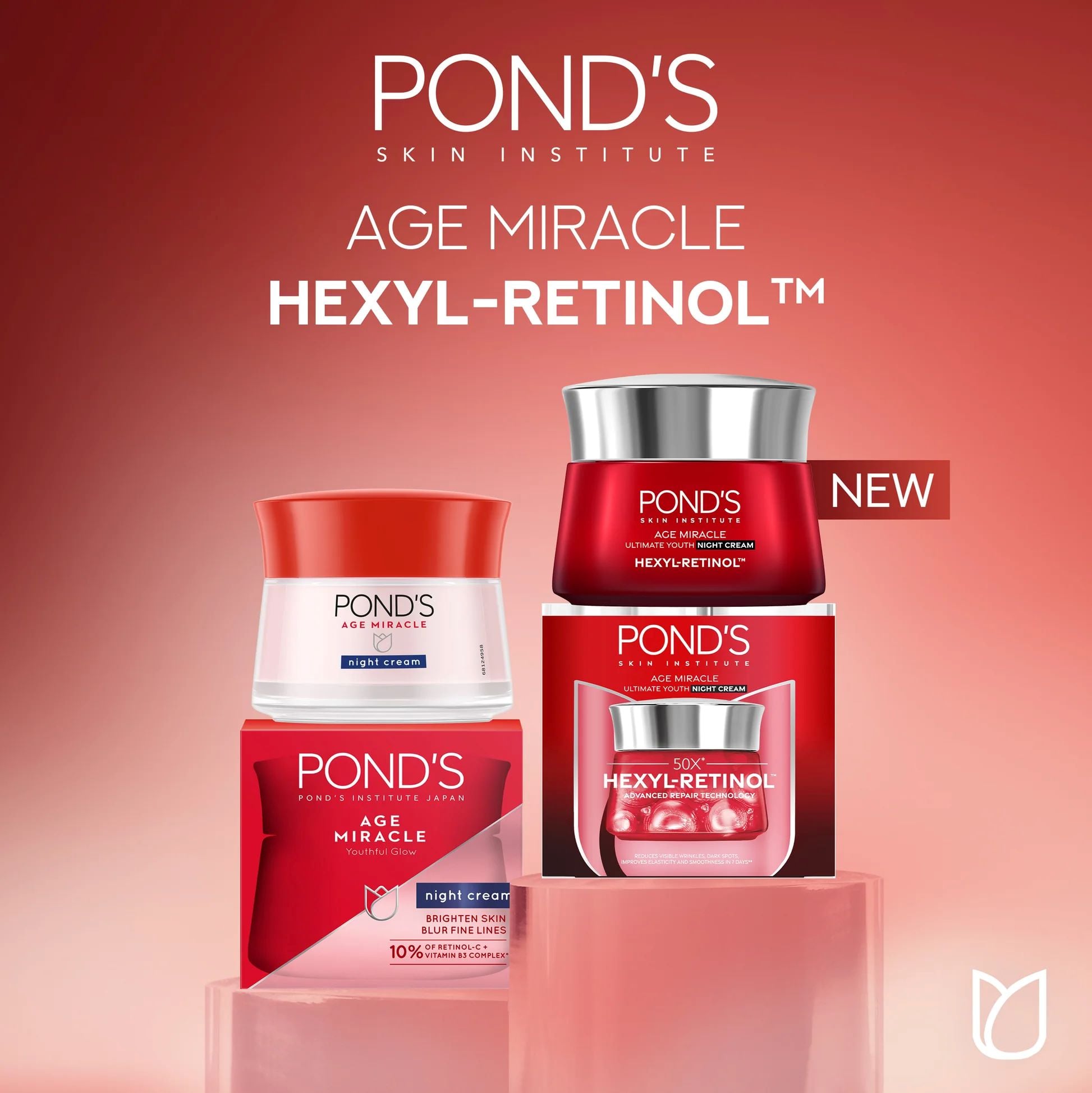 Picture of Indian Product Ponds Age miracle Youthful Glow With 10% Ratinol Collagen night Cream 50 Gm