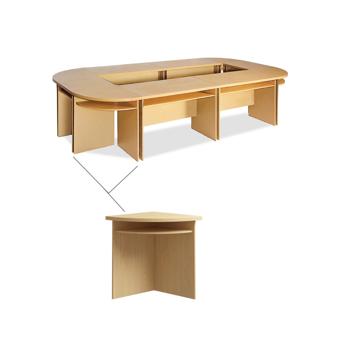 Picture of REGAL Laminated Board Conference Table Conference table-CTO-103-1-3-33(625X626 MM)