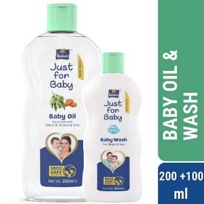 Picture of Parachute Just for Baby - Baby Oil 200ml & Baby Wash 100ml 