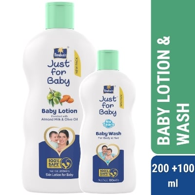 Picture of Parachute Just for Baby - Baby Lotion 200ml & Baby Wash 100ml