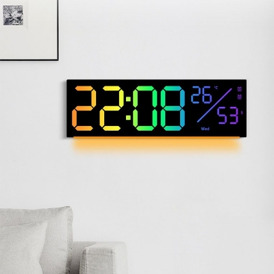 Picture of 11" RGB Digital LED Wall Clock With RGB night light Remote control Alarm Table Clock