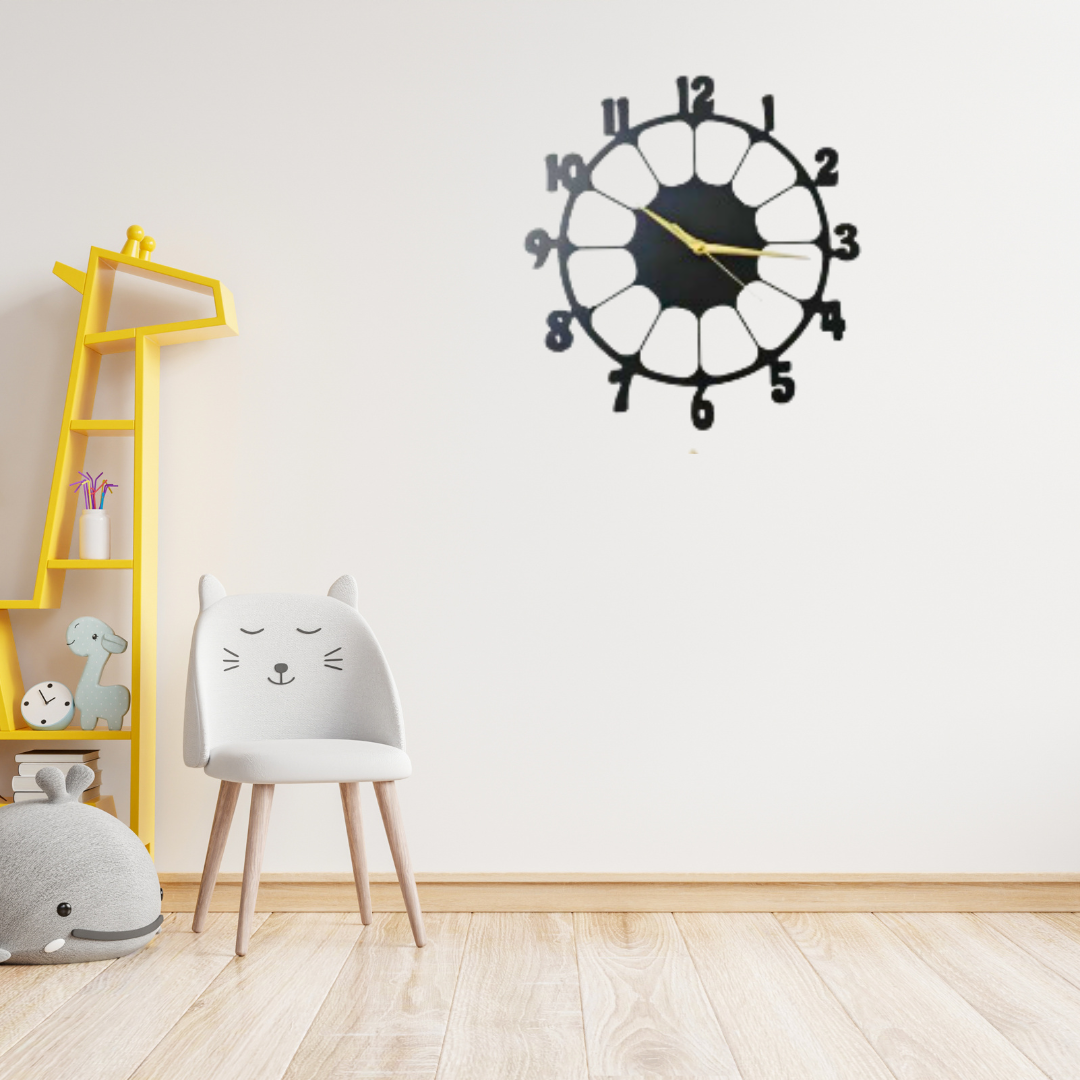 Picture of Wall Clocks for Living Room Retro Decor Wall Clock (Size : 30.48 cm Diameter) by Doob Cart Black