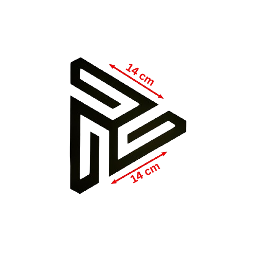 Picture of 10 Pcs  14cm Luxury Décor Cut Abstract Triangle Wall Décor Triangle For Home Decorations - Wall Decoration Wall Décor - Interior Design - Wall sticker by Doob Cart Black