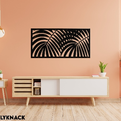 Picture of Tropical Leaf Wood Wall Art, Large Wooden Wall Art, Monstera Wooden Leaf Wall Decor, Boho Wall art, Large Over the Bed Wall Decor( size - 30 cm ) by Doob Cart Black